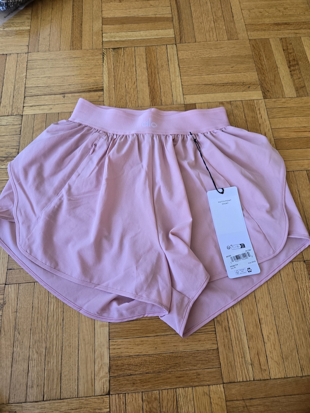Brand New With Tage ALO Yoga Light Pink Match Point Athletic Shorts